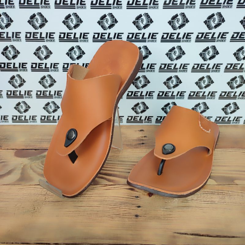 Sandal jepit pria kulit asli original terbaru berkualitas