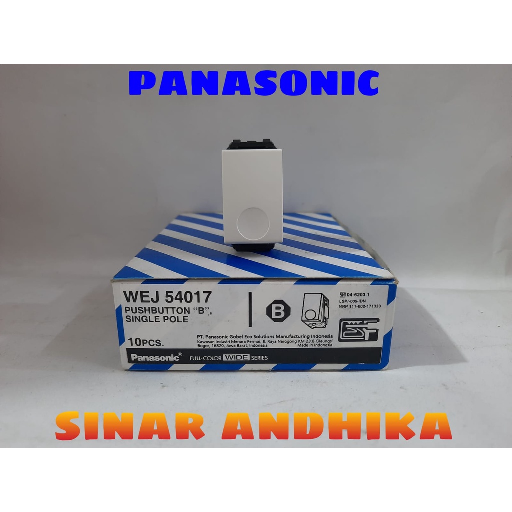 TOMBOL TEKAN / PUSH BUTTON BELL PUTIH PANASONIC WEJ 5401-7