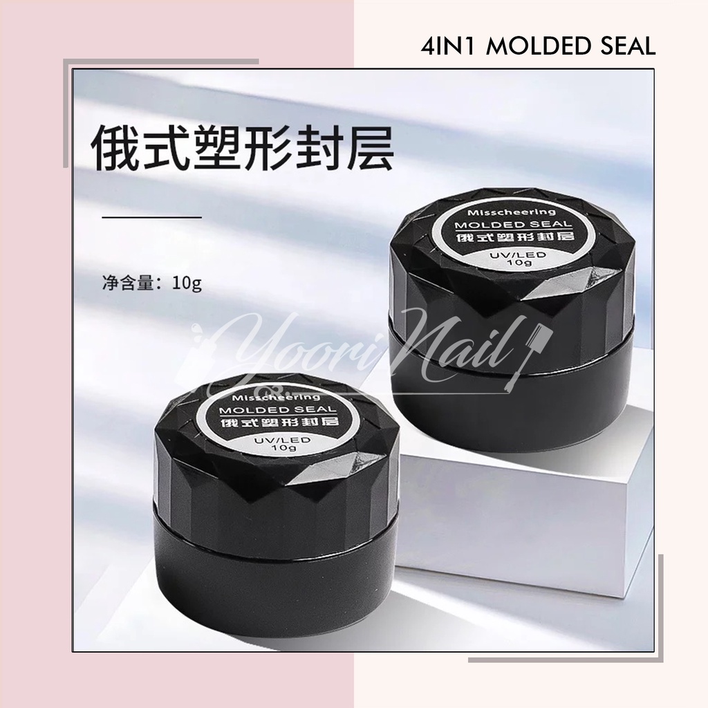 Molded seal 4in1 gel overlay nail repair gel molded seal 3d gel chrome