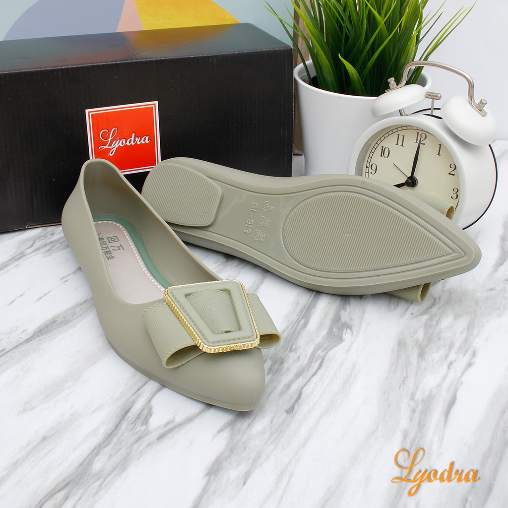 Lyodra Samara Flat Jelly Shoes Import LDR213 Real Pict