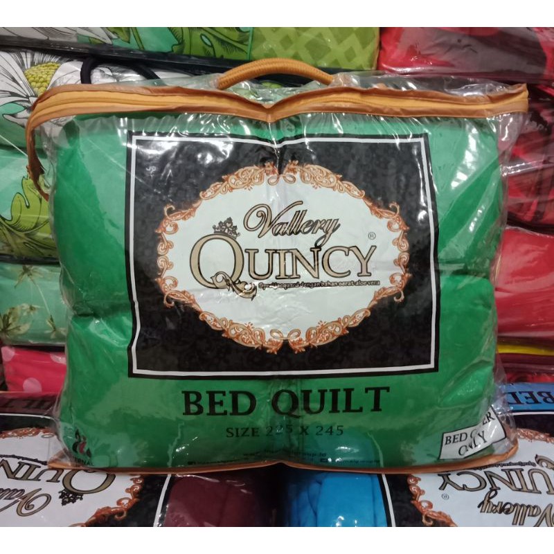 Bedcover Vallery Quincy Quilt Ukuran 225x245 cm Kualitas Premium By Internal Grup