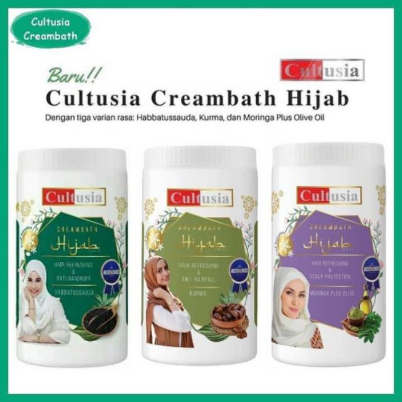 Creambat Hijab 1000ml Cultusia 3 Varia Kurma Habbatussauda Moringa Oilive Oil Origonal BPOM