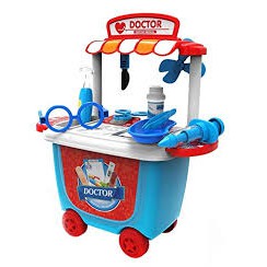 Mainan Anak Dokter-Dokteran Trolly Blue 22 Pcs