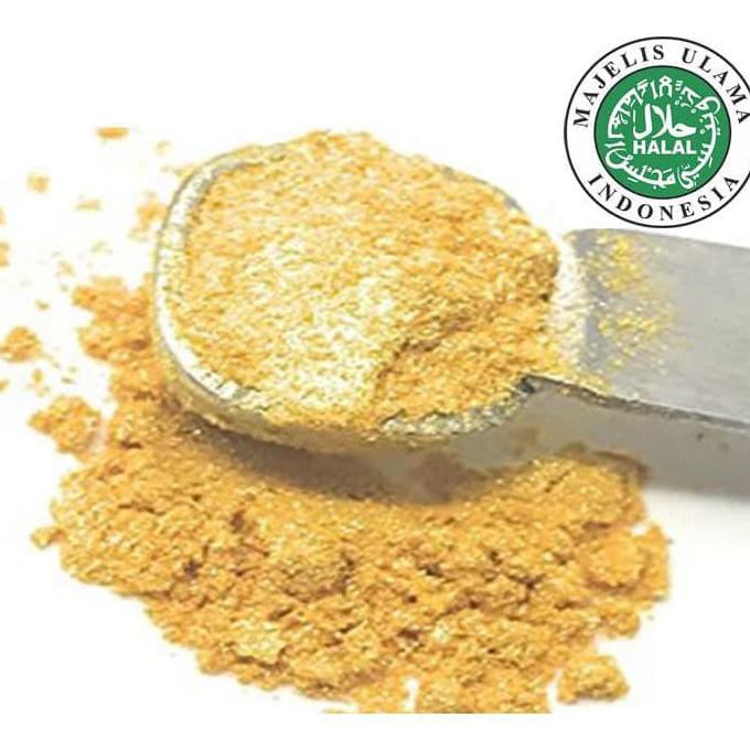

A47Cslo Ru Metallic Gold Lustre Bubuk Emas Edible Fondant Dekorasi Cake Kue 1G