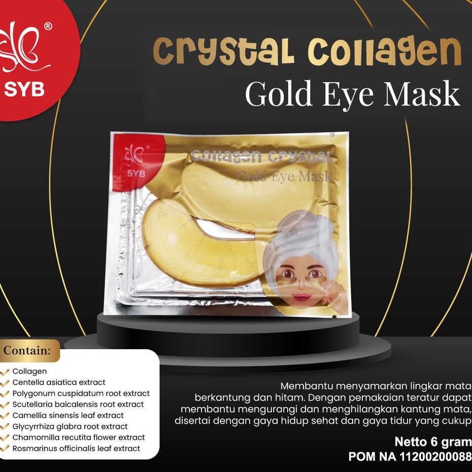 SYB Collagen Crystal Gold Eye Mask &amp; l | EYE MASK | MASKER MATA SYB BPOM