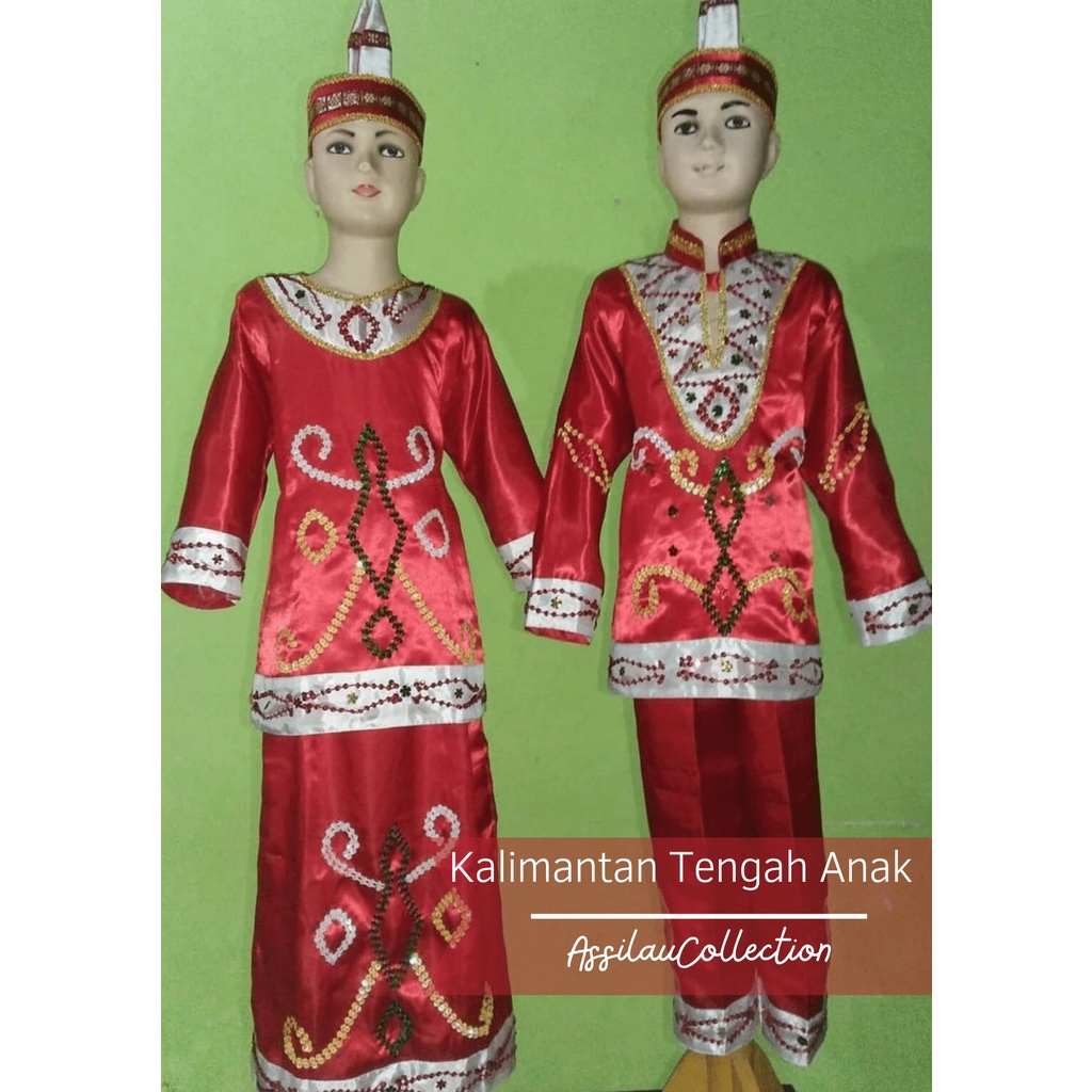 Baju Adat Anak Kalimantan Tengah Satuan (Laki/Cewek)