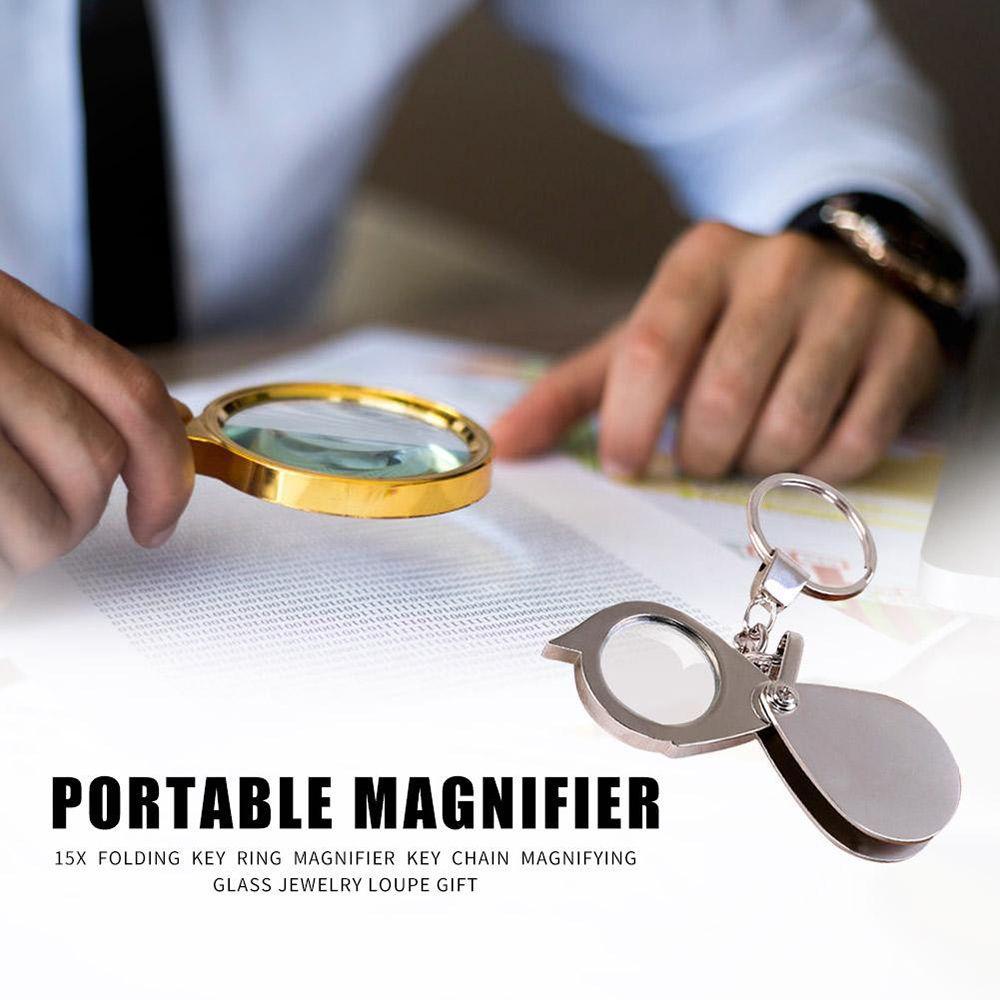 Solighter Kaca Pembesar Lipat Portable Mini Handheld Magnifying Glass Lens