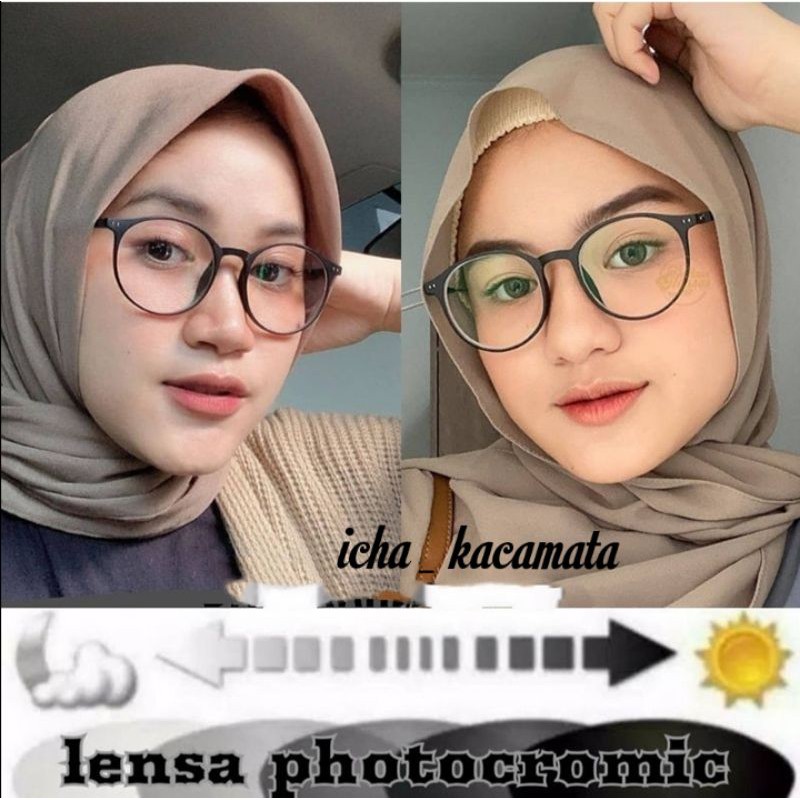 frame kacamata+lensa photocromic antiradiasi 2126