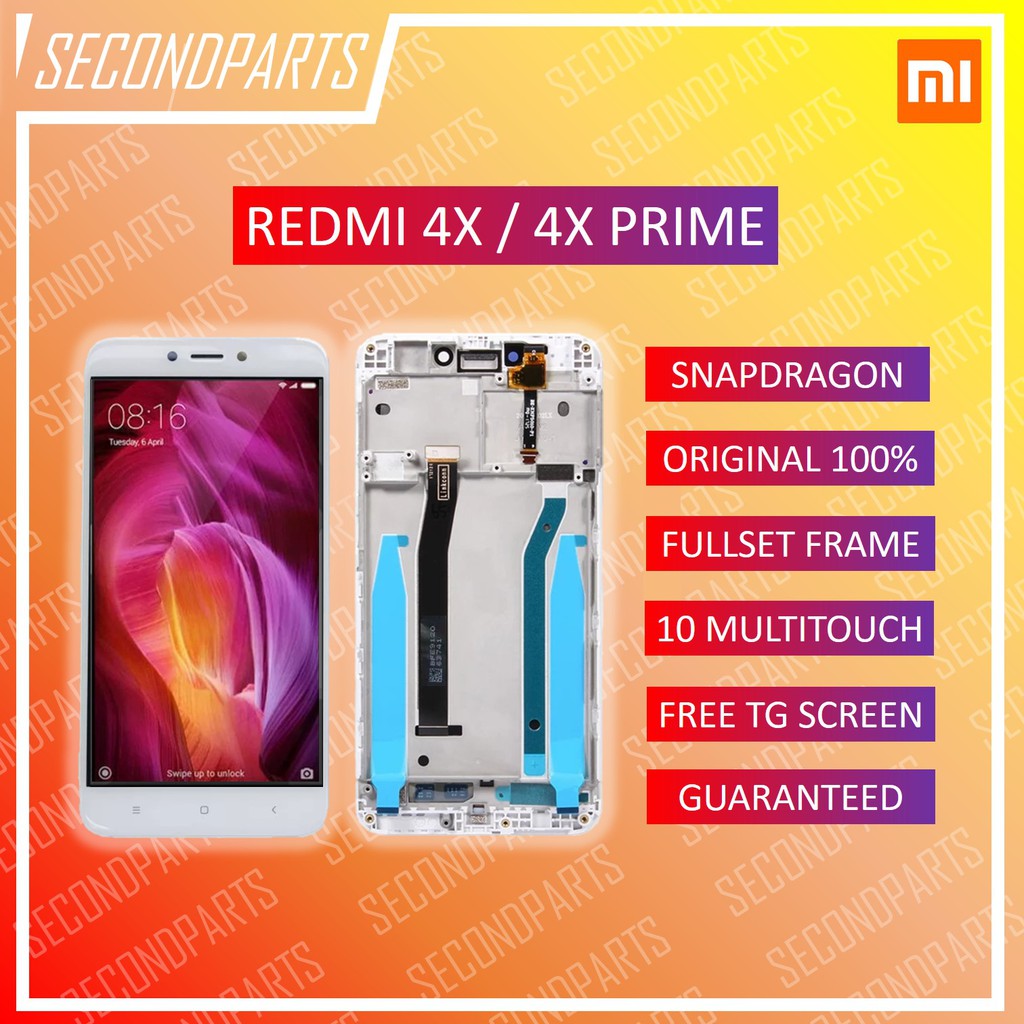LCD FULLSET FRAME XIAOMI REDMI 4X ORIGINAL ASLI COPOTAN
