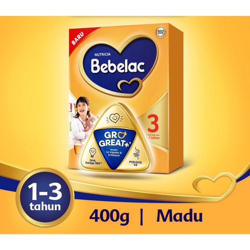 BEBELAC 3 MADU 400 G SUSU PERTUMBUHAN ANAK