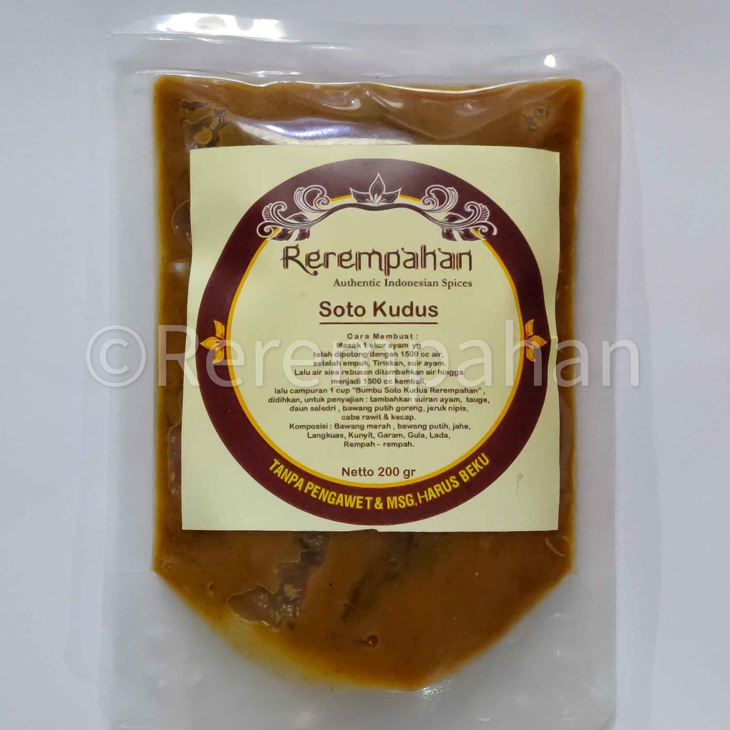 

Rerempahan SOTO KUDUS Bumbu Jadi Instan Siap Pakai TANPA PENGAWET & MSG