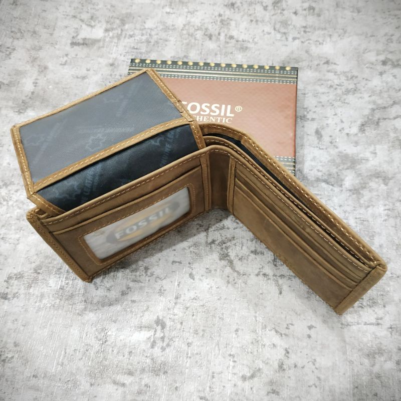 Dompet Pria Kulit Asli Original Ukuran Kecil Crazy Horse