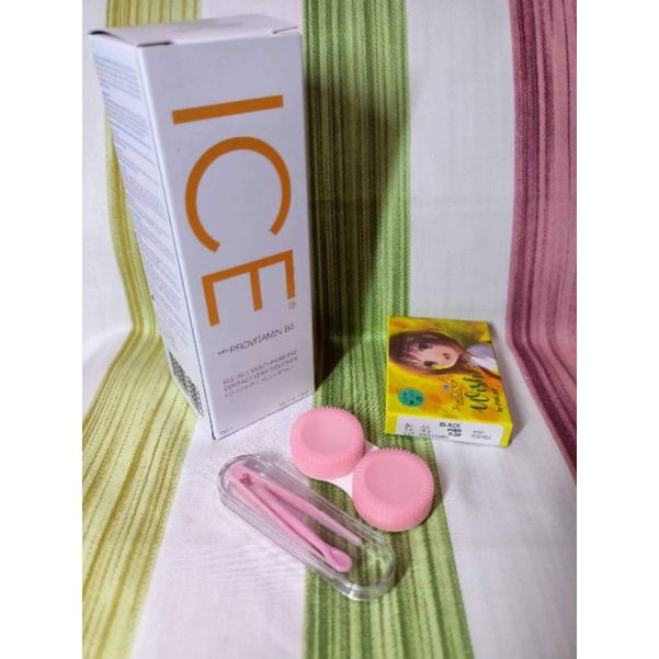 COD Paket Softlens Wish by Truecolor Normal Big Eyes Dia 16mm + Cairan Ice 150ml + Pinset+ Lenscase