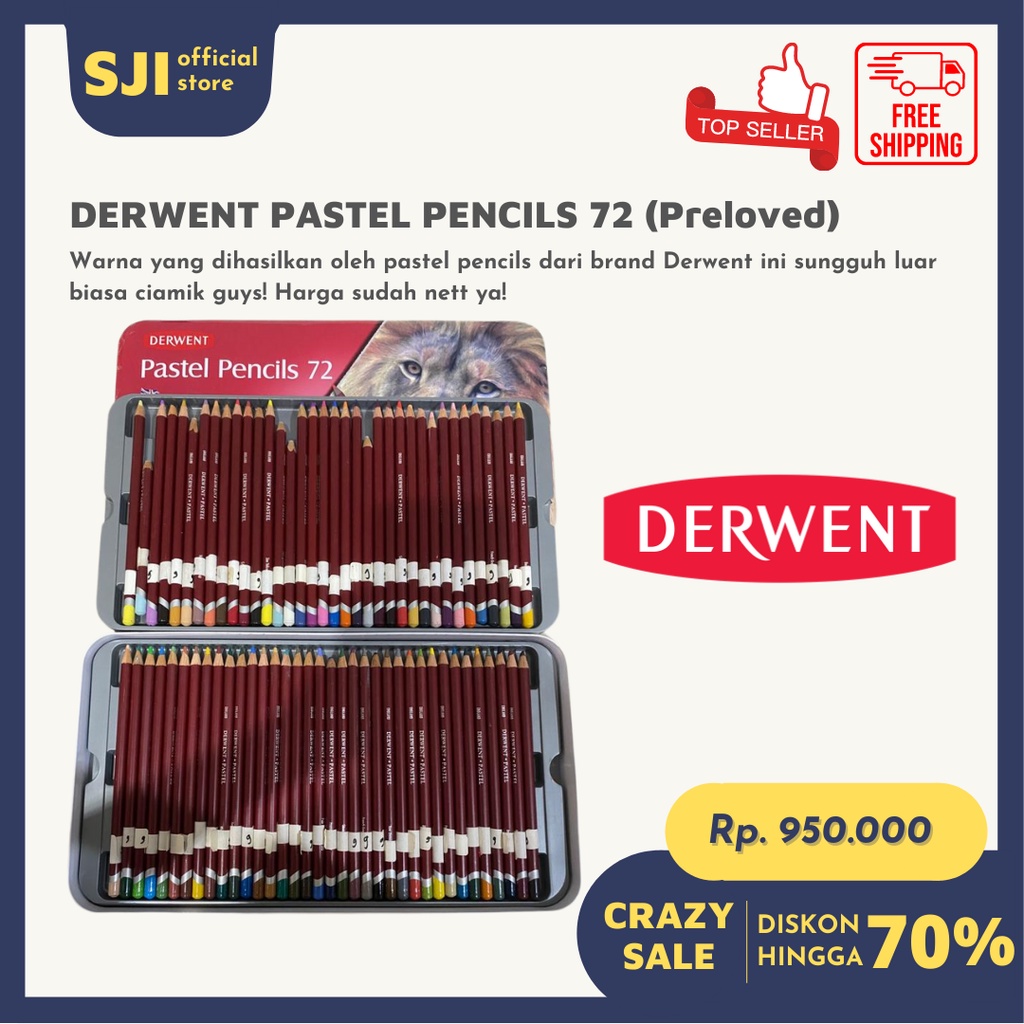 

[PRELOVED] BEKAS DERWENT PENSIL WARNA DKV DESAIN DESIGN KOMUNIKASI COMMUNICATION VISUAL PASTEL PENCILS ISI 72 PCS IMPORTED IMPORT FROM UK