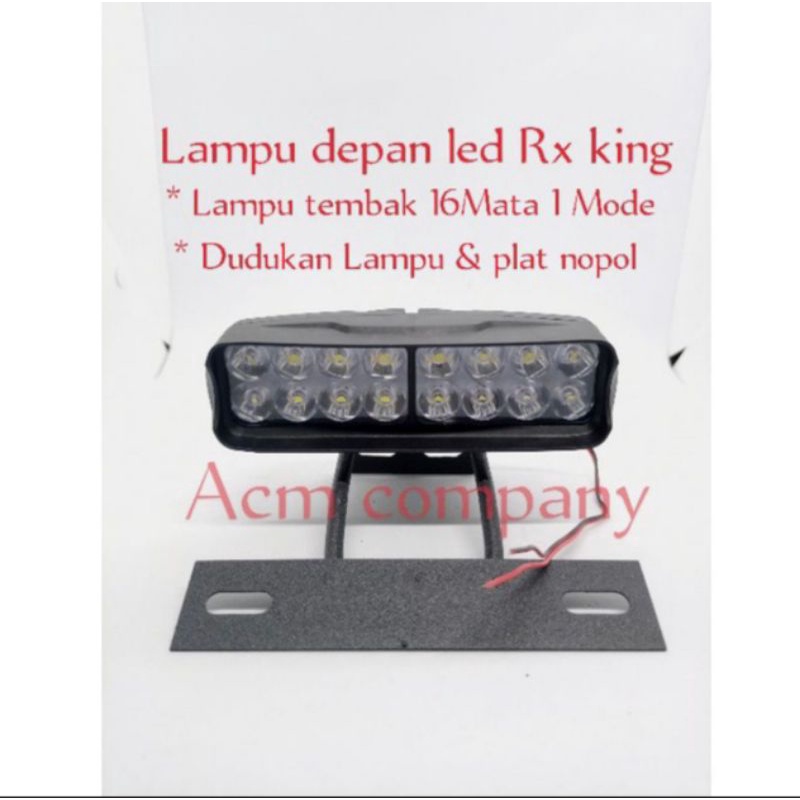 LAMPU SOROT 16 LED/LAMPU TEMBAK 16 MATA LED/LAMPU SOROT FLASH 12-V DC/LAMPU TEMBAK KUALITAS TERBAL + BREKET DUDUKAN PLAT DAN LAMPU