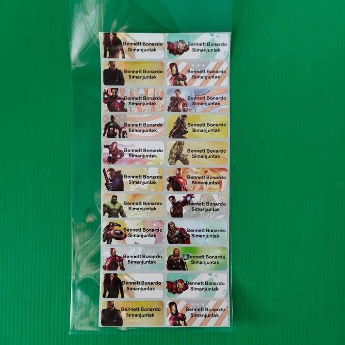 

(BISA COD) Label Nama Waterproof - Avanger BERGARANSI Kode 385
