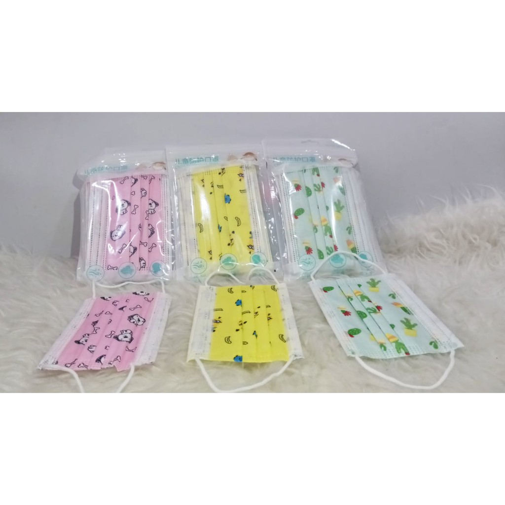 MASKER ANAK KARKTER 3 PLY ISI 10PCS / MASKER ANAK KARAKTER LUCU /MASKER ANAK TERMURAH