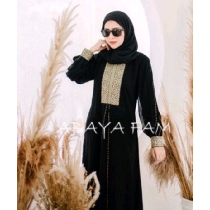 abaya hitam dubai 255, abaya turkey terbaru couple