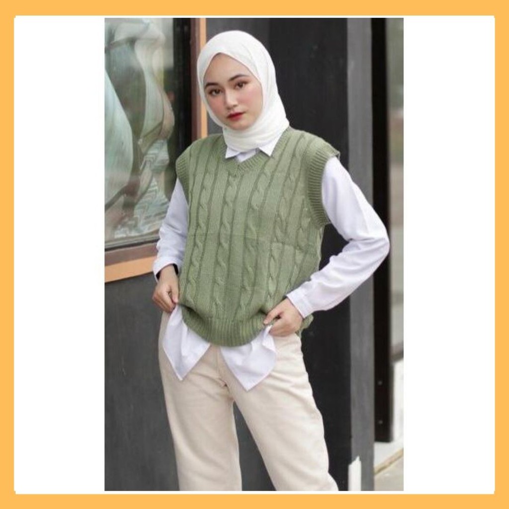 ROMPI CABLE / ROMPI RAJUT TEBAL PREMIUM 7GATE / ROMPI KEPANG / ROMPI CABLE RAJUT / VEST KNIT KOREAN STYLE