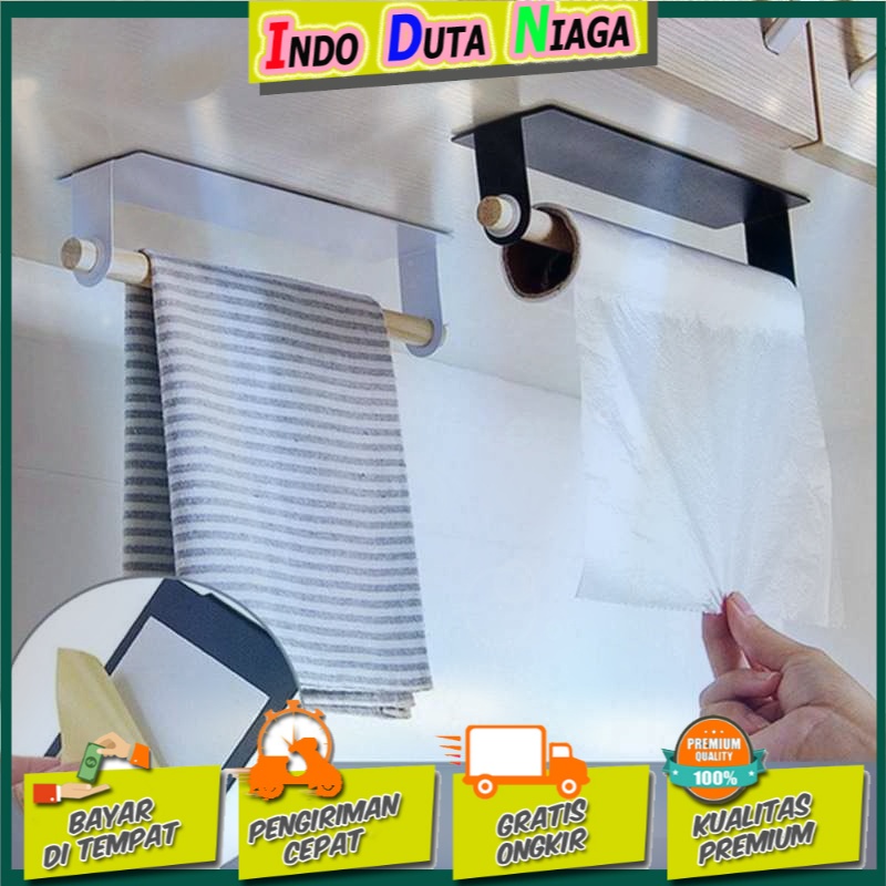 HOUSEEN Gantungan Tempat Tisu Toilet Handuk Serbaguna Model Roll - H25
