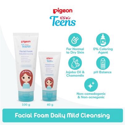 ^ KYRA ^ Pigeon Teens Facial Foam Face Wash For Daily Acne Prone Moisturizer Pembersih Dan Pelembab Wajah