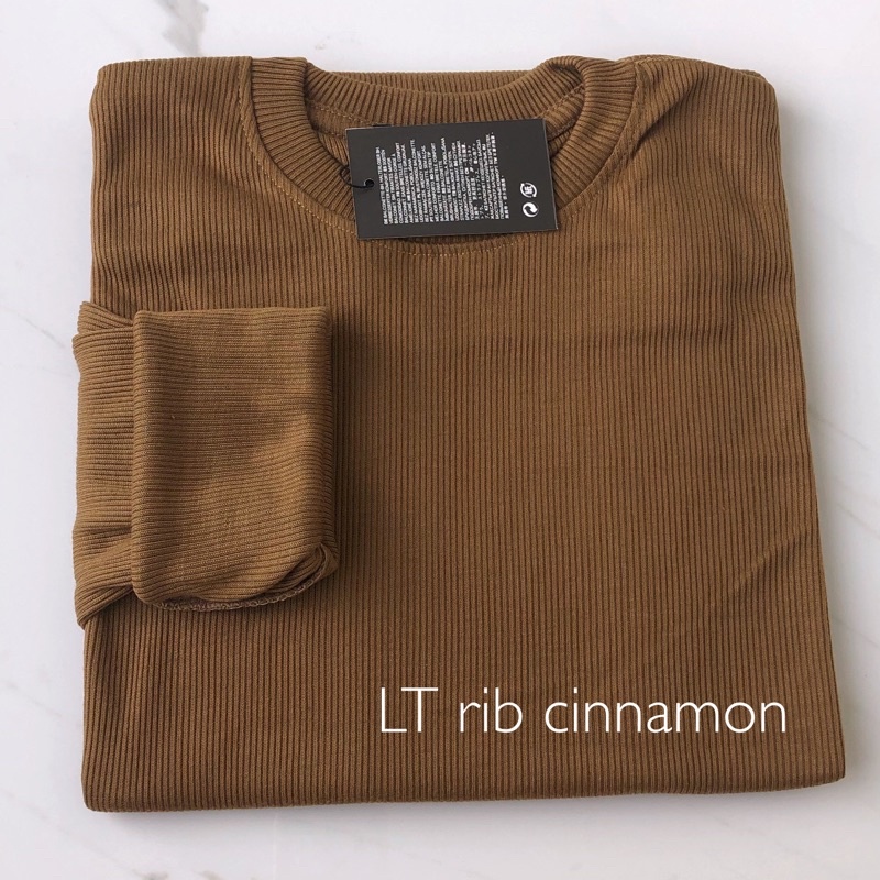 knit lengan panjang KALLYOUTFIT-LT RIB CINNAMON
