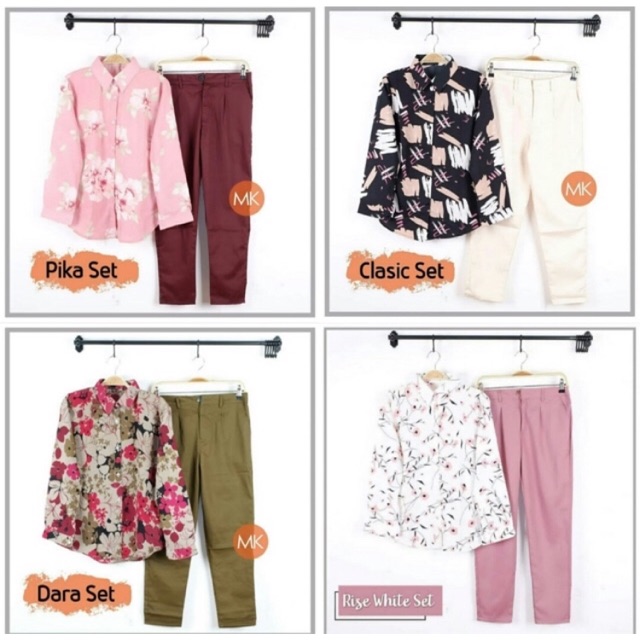 1 set Blouse + Celana