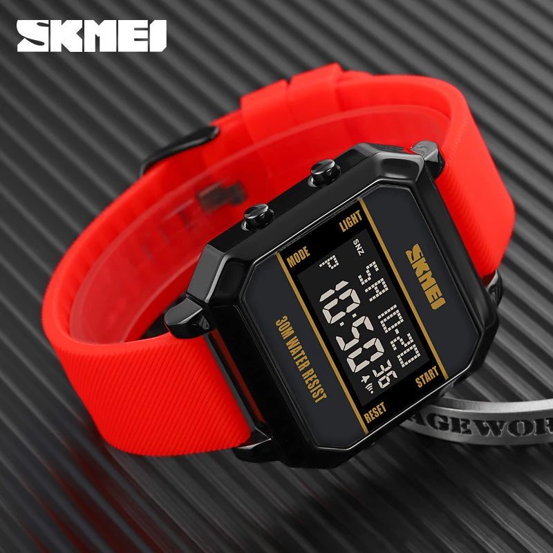 SKMEI 1848 Jam Tangan Pria Wanita Digital Chronograph Sport Watch Dual Time Anti Air Tali Rubber WATCHKITE WKOS