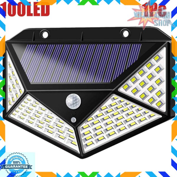 TaffLED Lampu Taman Solar Panel Sensor Gerak Outdoor 100 LED - HW1015 - Black PRT11