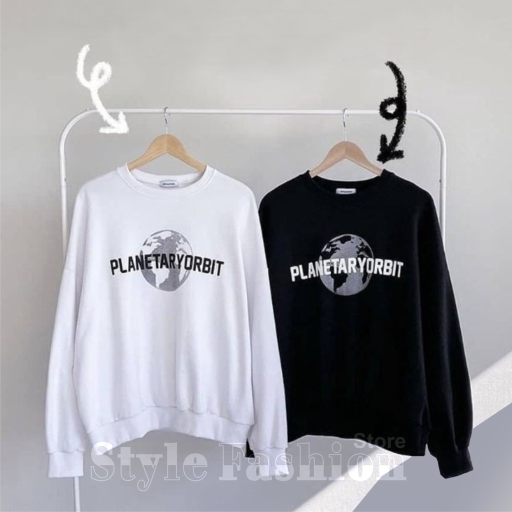 FenishaStore Sweater Korea Wanita PLANETARYORBIT M-L-XL-XXL/ Sweater Crewnwck Wanita Terbaru / Sweater Hoodie Wanita Trendy /Jaket Wanita Modern - Bisa Bayar Ditempat COD