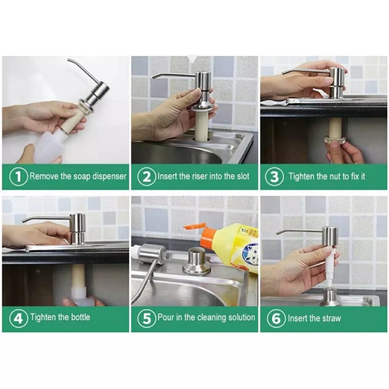 Tempat sabun Cair Washtafel Cuci tangan Tanam/ Dispenser soap Sink Hitam gold Rosegold/Tempat sabun-1