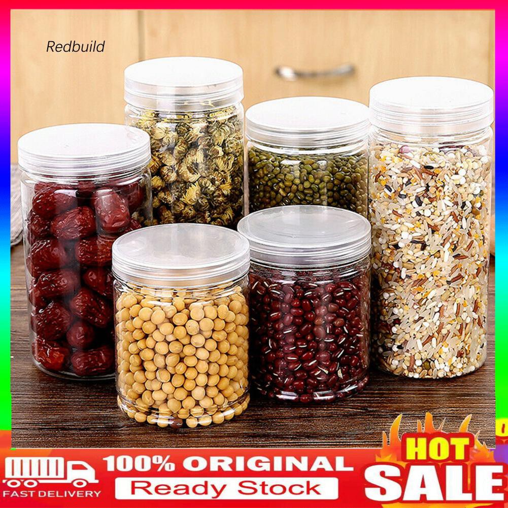 Red 3pcs Kitchen Storage Box Food Sealed Cans Pot Jar Clear Tea Sugar Container Shopee Indonesia
