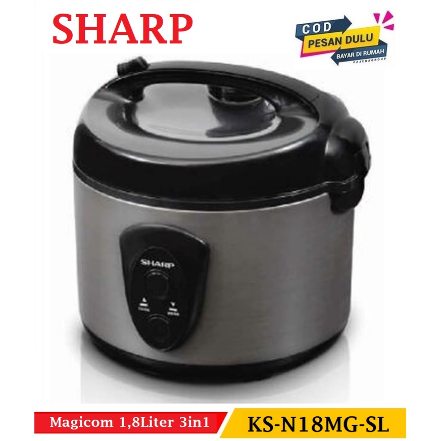 Magic Com Sharp KS-N18MG SL Rice Cooker 1,8Liter Penanak Nasi Original Bergaransi Resmi