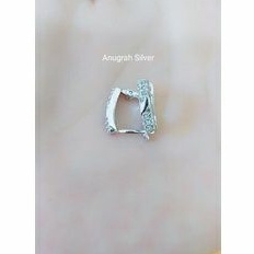 (COD)Anting jepit fashion wanita remaja dan dewasa kotak perak asli 925/silver lapisan emas putih murni.