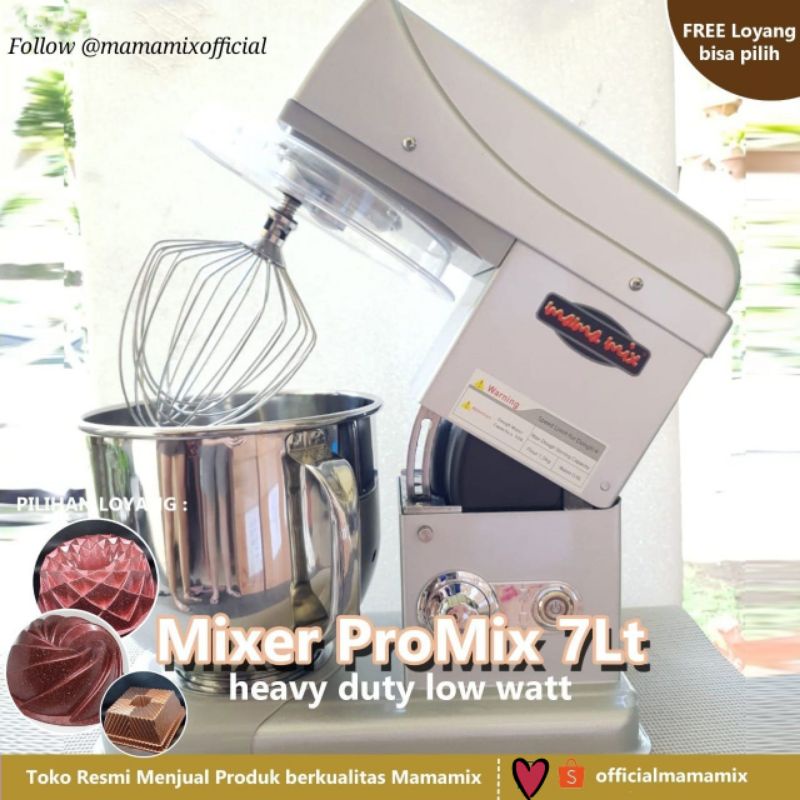[PROMO] Mixer Mamamix Pro 7Lt kocok telur cake roti watt kecil motor besar free loyang sultan