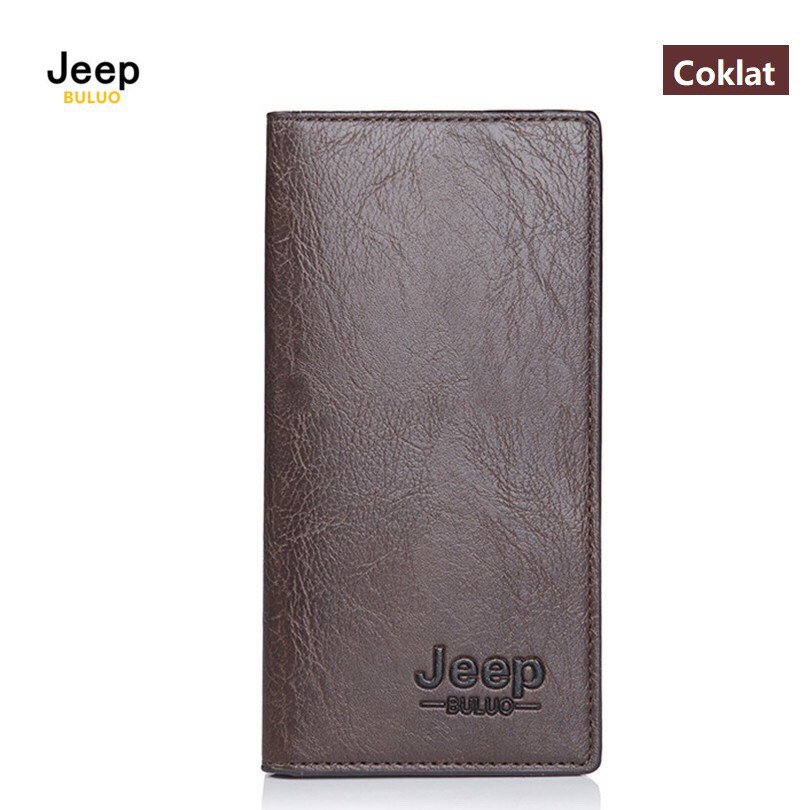 [COD/INSTAN] DOMPET PANJANG JEEP KULIT PRIA LIPAT TIPIS IMPORT MURAH LONG WALLET COWOK JEEP BULUO LAKI LAKI