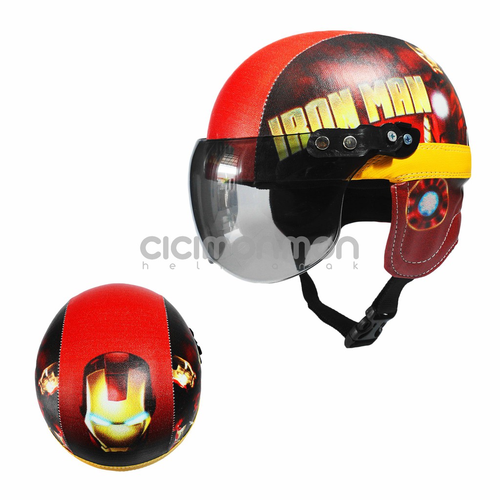 SUPER Helm Anak Balita Retro Iron Man