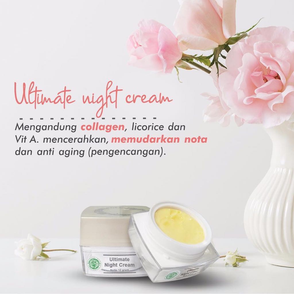 MS GLOW NIGHT CREAM -  ultimate ACNE WHITENING LUMINOUS Night cream ms glow - CREAM MALAM MS GLOW