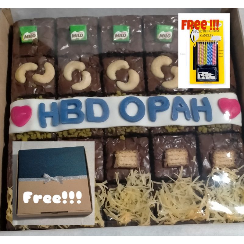 Hampers Brownies sekat | Hampers Ulang tahun | Brownies sekat | Brownies sekat bandung