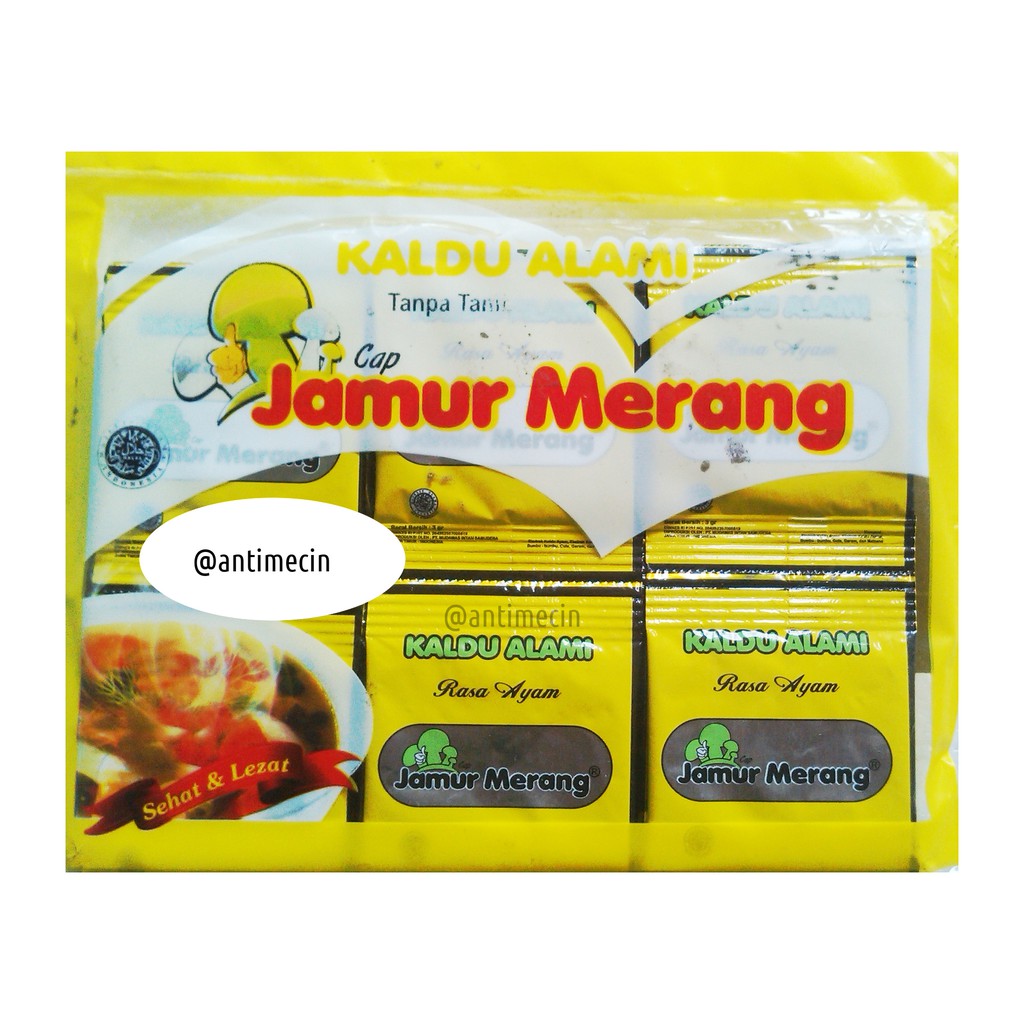 

KALDU JAMUR MERANG RASA AYAM 1 PACK ISI 30 SACHET RENTENGAN PENYEDAP NON MSG HALAL, BPOM, LOKAL