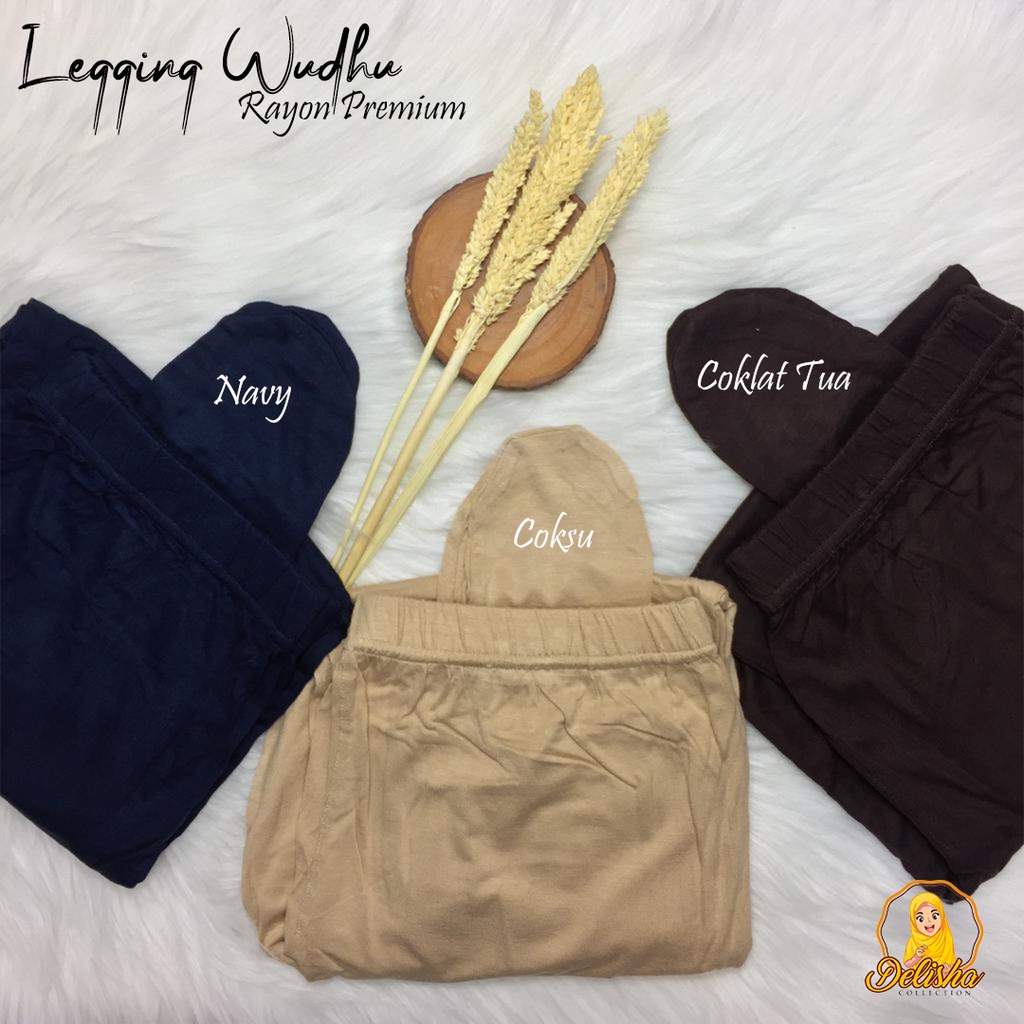 Leggings Wudhu Wanita Standard dan Jumbo Rayon Premium By : Islah / Leging Wudhu Kaos Premium / Legging Wudu Kaos Fashion Muslim Basic Premium