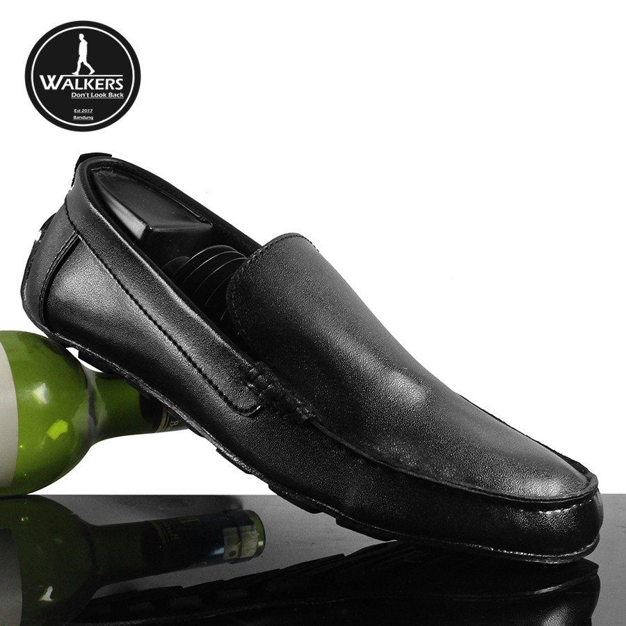 Men Sale !! Sepatu Pria Slop PIERO Hitam Mocasin Slip On Formal Casual Santai Murah