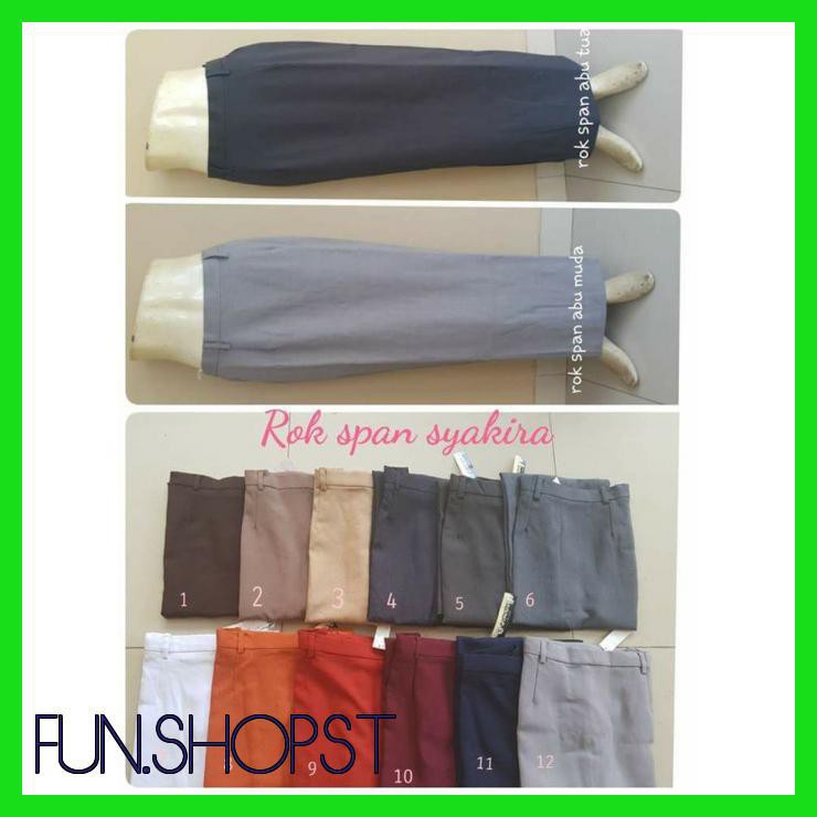 ROK SPAN PANJANG SYAKIRA ROK KERJA LIPIT BELAKANG