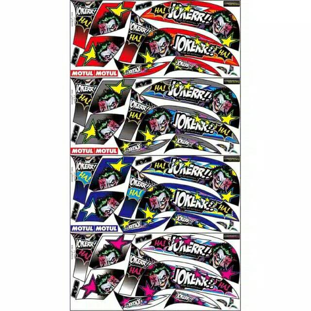 Striping variasi stiker lis bodi Scoopy fi new terbaru motif joker TE1950