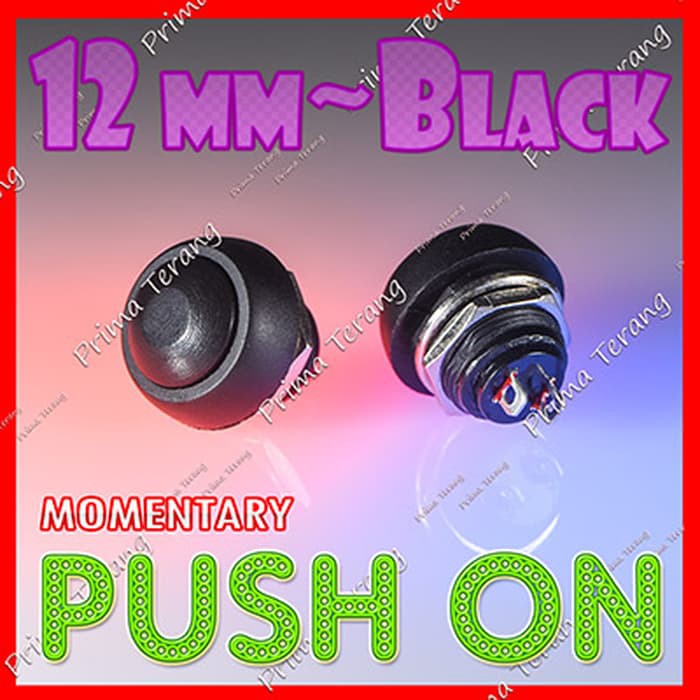 Perlengkapan Listrik - Saklar Broco - Saklar Waterproof Push On Momentary Switch Round Head Saklar