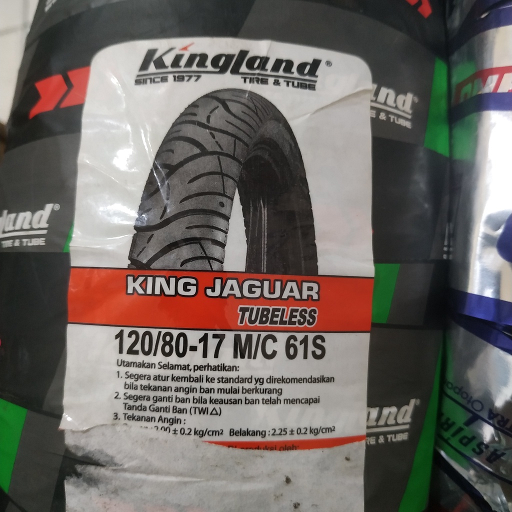 Ban Tubeless KINGLAND 120/80-17 M/C 61S KING JAGUAR