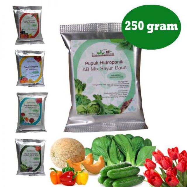 Hidroponik Nutrisi - AB Mix Sayuran Daun 250 gr
