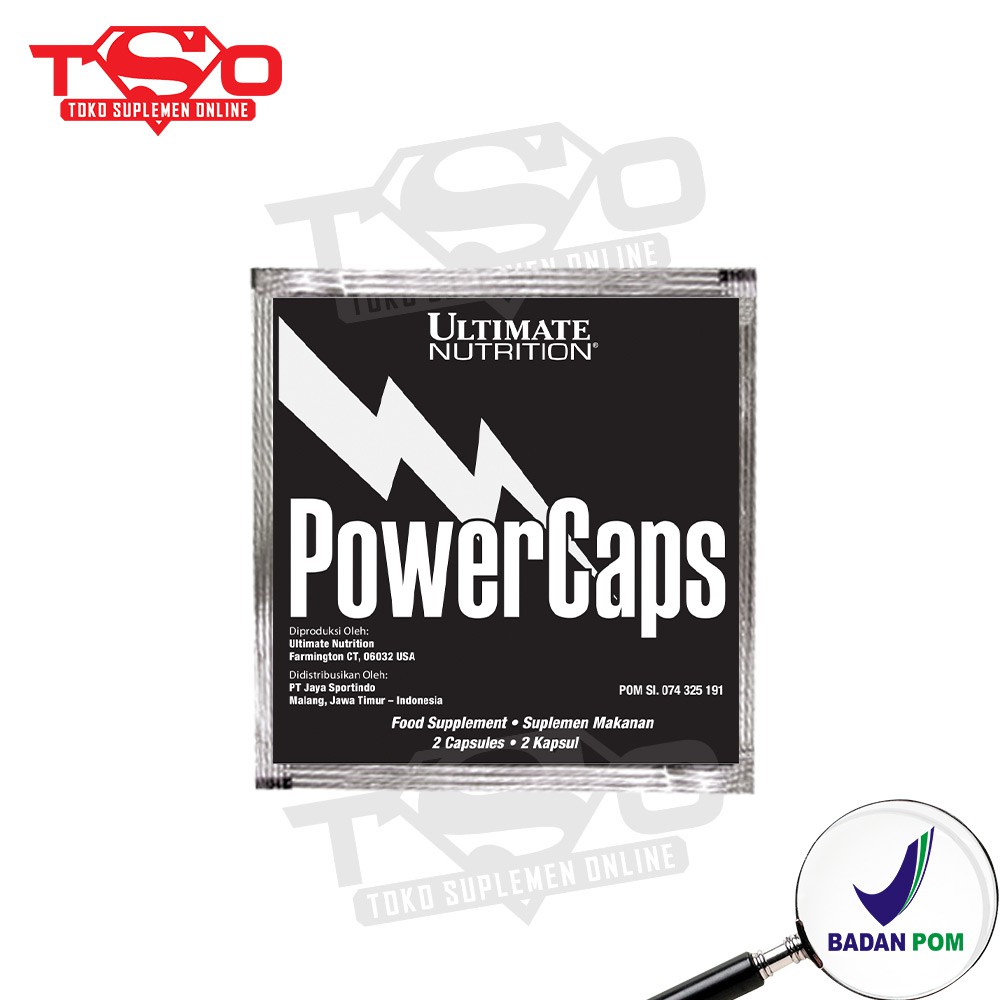 Ultimate Nutrition Power Caps Box, 36 Sachets (72 Caps)