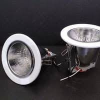 Downlight 3.5 inchi Putih Silver / Tempat Lampu Tanam 3.5" inch