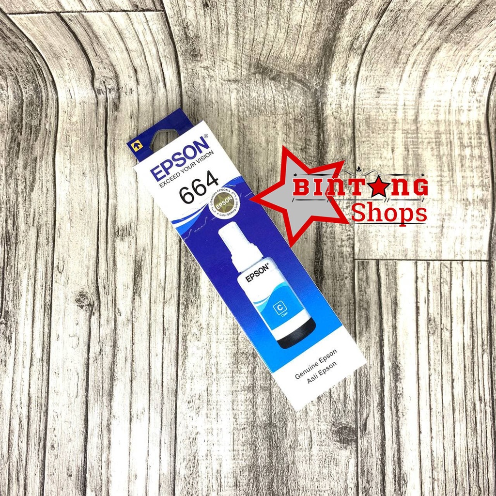 Tinta Epson 664 For Ink Printer L100 L120 L200 L210 L220 L310 L360-Cyan/Biru